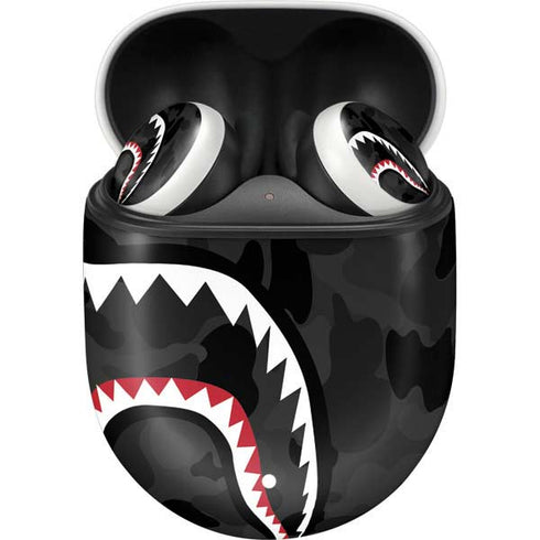 Shark Teeth Grey Street Camo Google Pixel Buds Skin